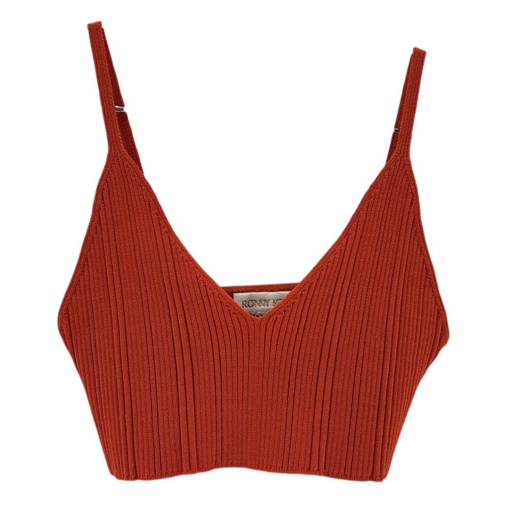 Ronny Kobo Ribbed Brick Nur Knit Top Size XS - Picture 2 of 4
